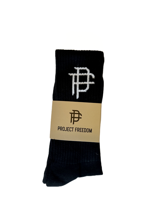 PF Athletic Sock - Black - Project Freedom Clothing 